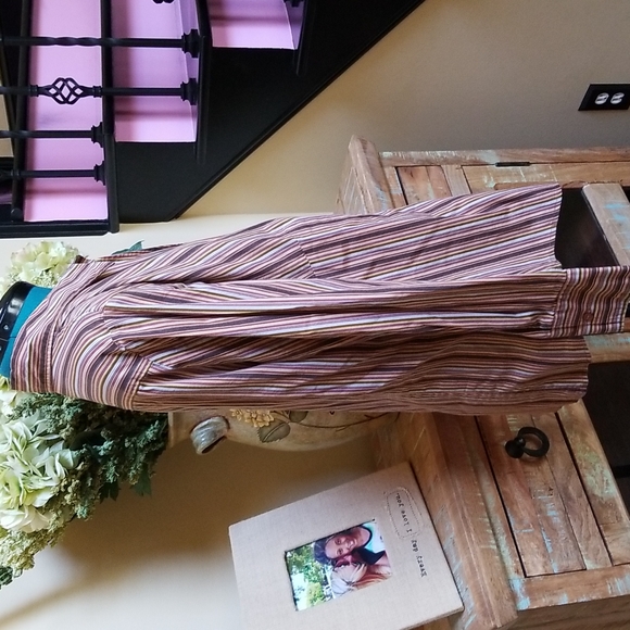 Ninety Button Up Striped Shirt - SZ 1X - Picture 3 of 6